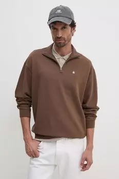 Хлопковая толстовка United Colors of Benetton, коричневый