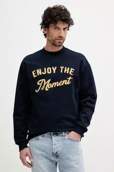 Хлопковая толстовка United Colors Of Benetton, темно-синий