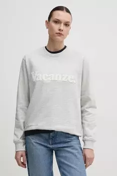 Хлопковая толстовка Vacanze Chenille Drivemebikini, серый