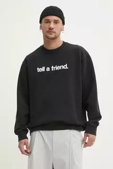 Хлопковая толстовка Vans, черный