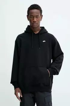 Хлопковая толстовка Vans, черный