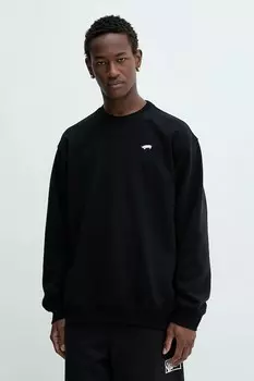 Хлопковая толстовка Vans, черный