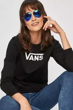Хлопковая толстовка Vans, черный