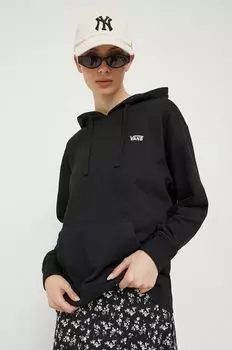 Хлопковая толстовка Vans, черный