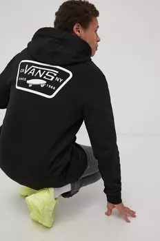 Хлопковая толстовка Vans, черный