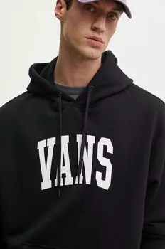 Хлопковая толстовка Vans, черный