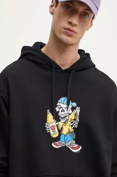 Хлопковая толстовка Vans, черный