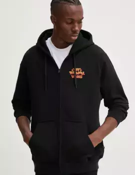 Хлопковая толстовка Vans, черный