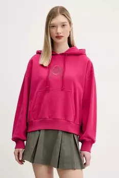 Хлопковая толстовка Vans, розовый