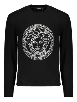 Хлопковая толстовка Versace, черный