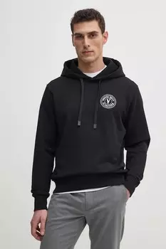 Хлопковая толстовка Versace Jeans Couture, черный