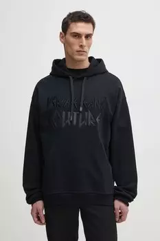 Хлопковая толстовка Versace Jeans Couture, черный