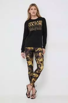 Хлопковая толстовка Versace Jeans Couture, черный