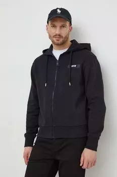 Хлопковая толстовка Versace Jeans Couture, черный