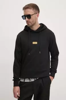 Хлопковая толстовка Versace Jeans Couture, черный