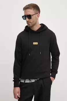 Хлопковая толстовка Versace Jeans Couture, черный