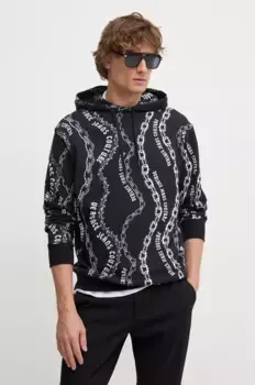 Хлопковая толстовка Versace Jeans Couture, черный