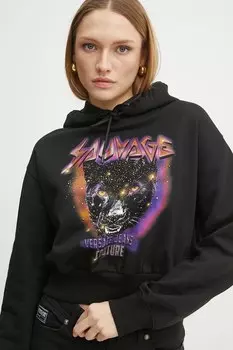 Хлопковая толстовка Versace Jeans Couture, черный