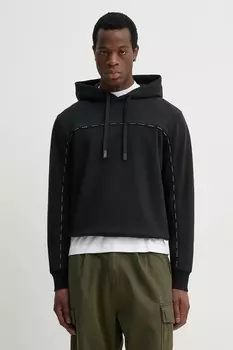 Хлопковая толстовка Versace Jeans Couture, черный