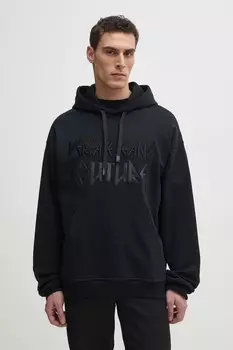 Хлопковая толстовка Versace Jeans Couture, черный