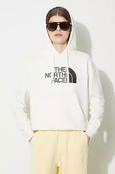Хлопковая толстовка W Light Drew Peak Hoodie The North Face, бежевый