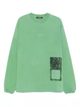 Хлопковая толстовка в стиле кубизма A-COLD-WALL*, зеленый