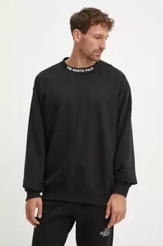 Хлопковая толстовка Zumu Crew The North Face, черный
