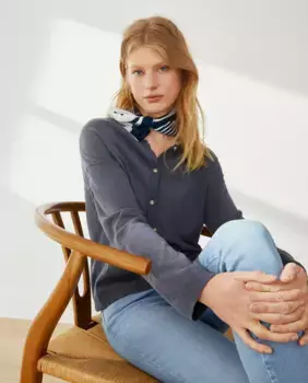 Хлопковая трикотажная куртка Southern Cotton, цвет Antracita