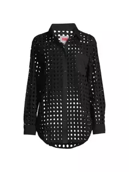 Хлопковая туника Continuity Oxford с люверсами Solid & Striped, цвет blackout