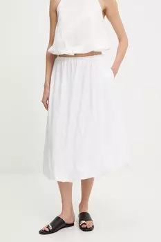 Хлопковая юбка Answear.Lab, белый