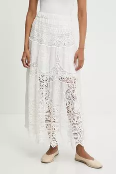 Хлопковая юбка Answear.Lab, белый