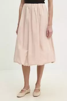 Хлопковая юбка Answear.Lab, бежевый