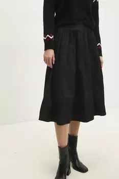 Хлопковая юбка Answear.Lab, черный