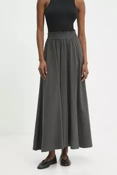 Хлопковая юбка Answear.Lab, серый