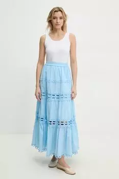 Хлопковая юбка Answear.Lab, синий