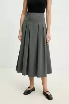 Хлопковая юбка Answear.Lab, зеленый