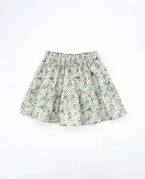 Хлопковая юбка для девочки с цветочным принтом Fina Ejerique, цвет Verde Agua