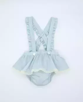 Хлопковая юбка для малышки на бретелях Fina Ejerique, голубой
