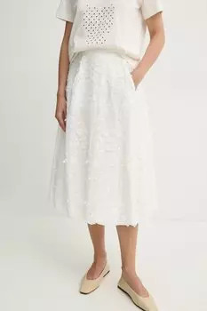 Хлопковая юбка Fiamma Munthe, белый