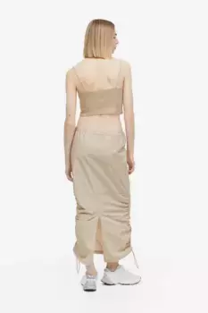 Хлопковая юбка H&M, бежевый