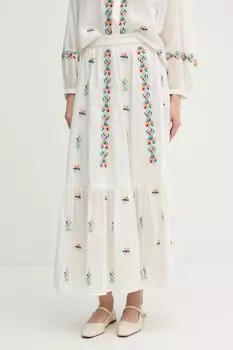 Хлопковая юбка Jamal La Petite Franaise, бежевый