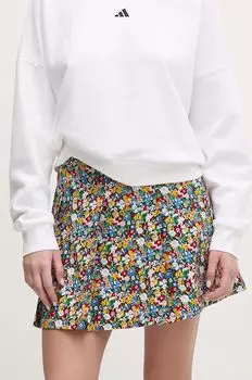 Хлопковая юбка Liberty Adidas Originals, синий