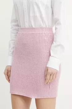 Хлопковая юбка Luisa Spagnoli, розовый