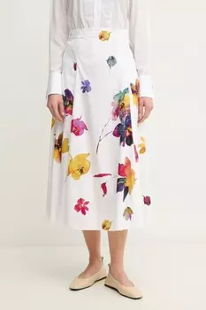 Хлопковая юбка Max&Co., белый