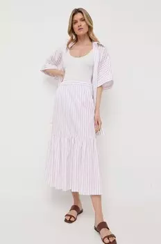 Хлопковая юбка Max Mara Leisure, белый