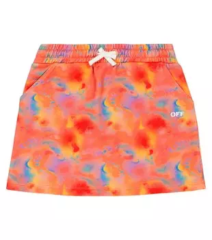 Хлопковая юбка Off-White, белый