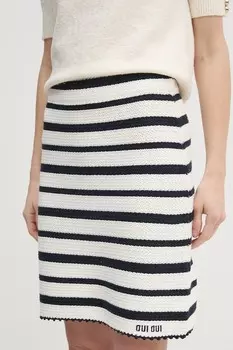 Хлопковая юбка Oui, белый