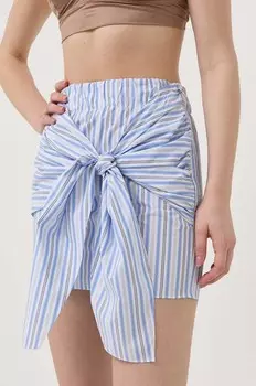 Хлопковая юбка Patrizia Pepe, синий