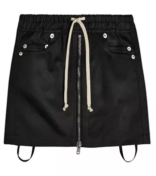 Хлопковая юбка Rick Owens, черный