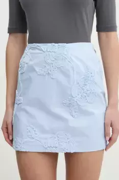 Хлопковая юбка Rotate, синий